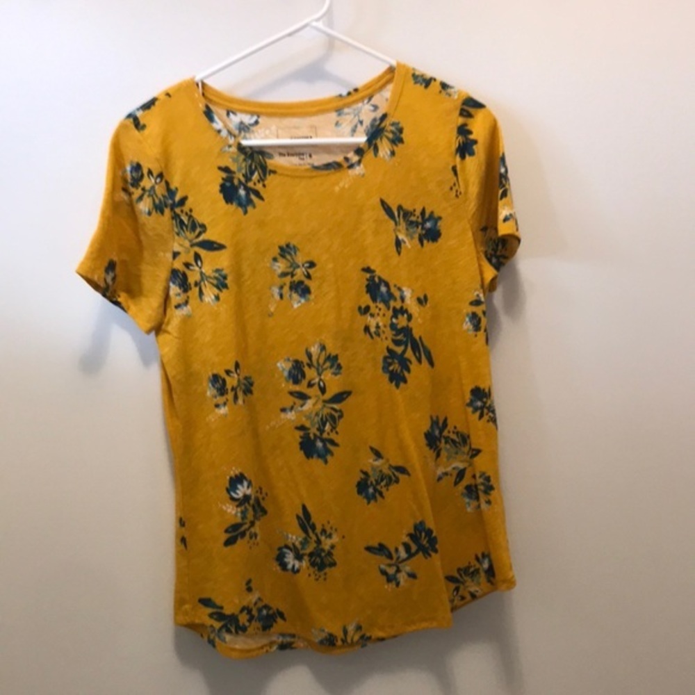 Sonoma yellow floral tee